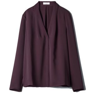 Aritzia Power Blouse in Plum